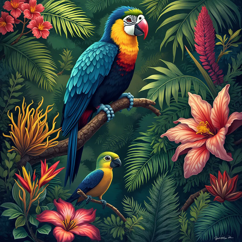 Ilustração digital com tema amazônico